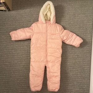 Pink Hooded Baby Snowsuit